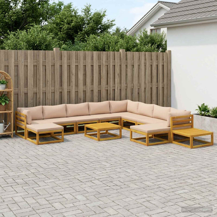 Set de canapea 12 buc. natural Lemn Solid de Acacia - WALTI WALTI