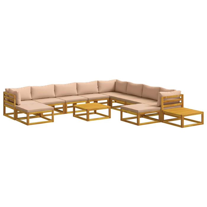 Set de canapea 12 buc. natural Lemn Solid de Acacia WALTI