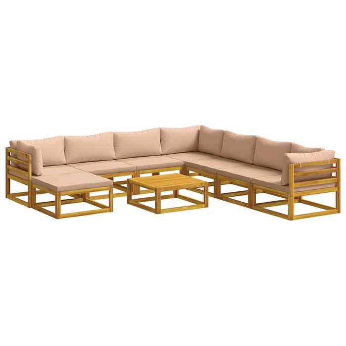 Set de canapea 9 buc. natural Lemn Solid de Acacia WALTI