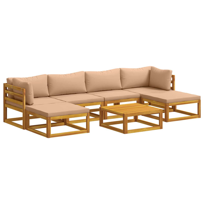 Set de canapea 7 buc. natural Lemn Solid de Acacia WALTI