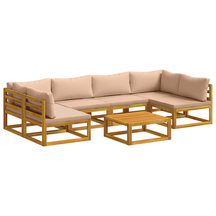 Set de canapea 7 buc. natural Lemn Solid de Acacia WALTI