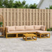 Set de canapea 6 buc. natural Lemn Solid de Acacia - WALTI WALTI