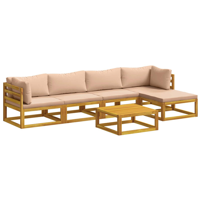 Set de canapea 6 buc. natural Lemn Solid de Acacia WALTI