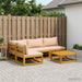 Set de canapea 5 buc. natural Lemn Solid de Acacia - WALTI WALTI