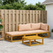Set de canapea 4 buc. natural Lemn Solid de Acacia - WALTI WALTI