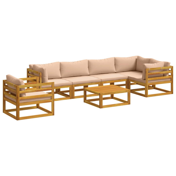 Set de canapea 7 buc. natural Lemn Solid de Acacia WALTI