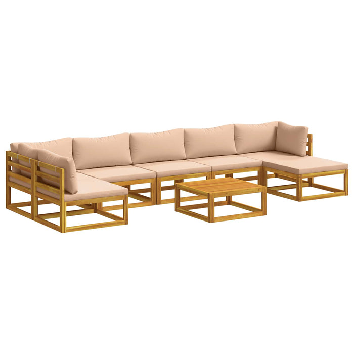 Set de canapea 8 buc. natural Lemn Solid de Acacia WALTI