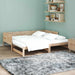 Pat de zi extensibil natural 180 x 200 cm Lemn de pin masiv - WALTI WALTI