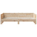 Pat de zi extensibil natural 180 x 200 cm Lemn de pin masiv - WALTI WALTI