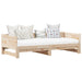 Pat de zi extensibil natural 180 x 200 cm Lemn de pin masiv - WALTI WALTI