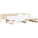 Pat de zi extensibil natural 180 x 200 cm Lemn de pin masiv - WALTI WALTI