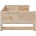 Pat de zi extensibil natural 180 x 200 cm Lemn de pin masiv - WALTI WALTI