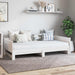 Pat de zi extensibil Alb 180 x 200 cm Lemn de pin masiv - WALTI WALTI