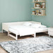 Pat de zi extensibil Alb 180 x 200 cm Lemn de pin masiv - WALTI WALTI
