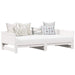 Pat de zi extensibil Alb 180 x 200 cm Lemn de pin masiv - WALTI WALTI