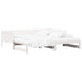 Pat de zi extensibil Alb 180 x 200 cm Lemn de pin masiv - WALTI WALTI