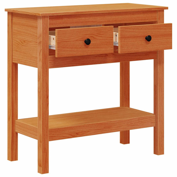 Masă de consolă Maroniu cerat 75 x 35 x 75 cm Lemn masiv de pin - WALTI WALTI
