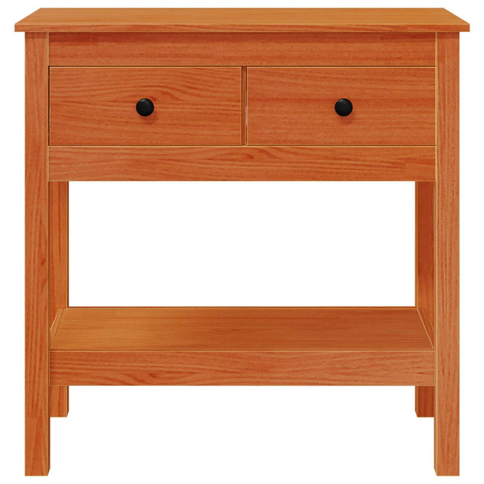 Masă de consolă Maroniu cerat 75 x 35 x 75 cm Lemn masiv de pin - WALTI WALTI