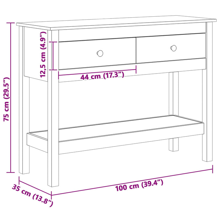 Masă de consolă cu sertar Maroniu cerat 100 x 35 x 75 cm - WALTI WALTI