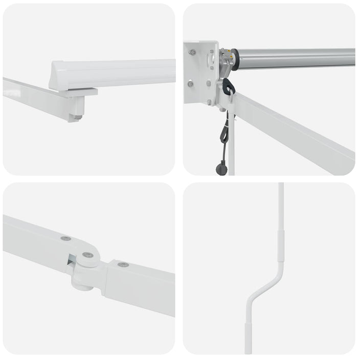 Cadru copertină retractabil electric Alb 2,5 x 2 m Aluminiu - WALTI WALTI