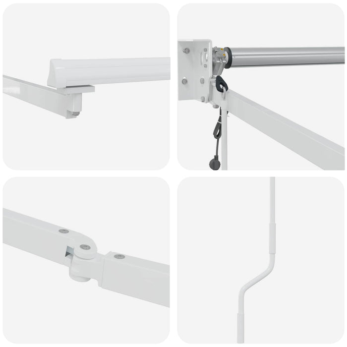 Cadru copertină retractabil electric Alb 4 x 2 m Aluminiu - WALTI WALTI
