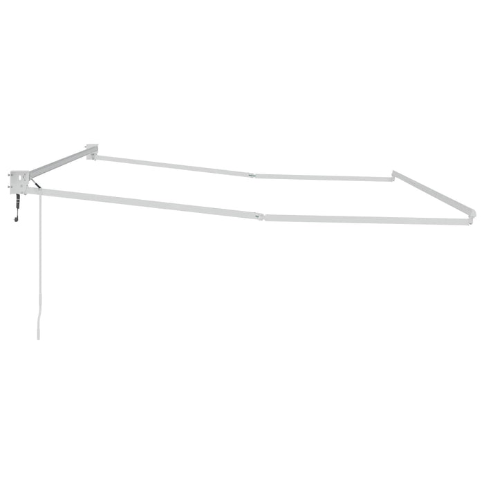 Cadru copertină retractabil electric Alb 4 x 2 m Aluminiu - WALTI WALTI