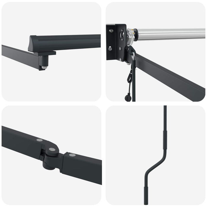Cadru copertină retractabil electric Antracit 3 x 2 m Aluminiu - WALTI WALTI