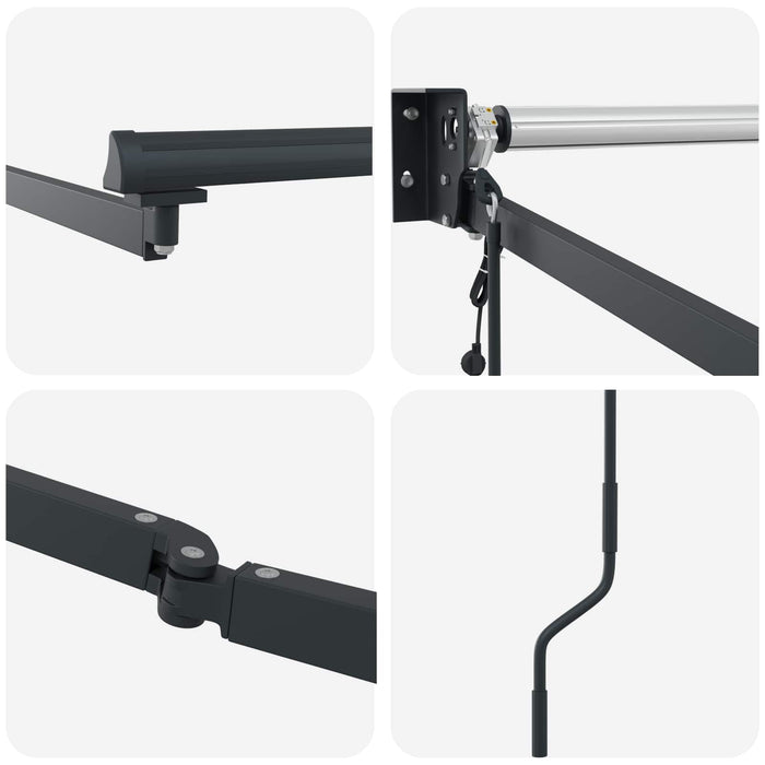Cadru copertină retractabil electric Antracit 4 x 2 m Aluminiu - WALTI WALTI