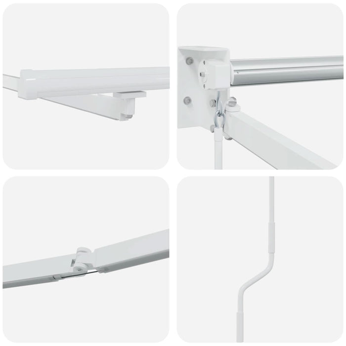 Cadru copertină retractabil electric Alb 4 x 2 m Aluminiu - WALTI WALTI