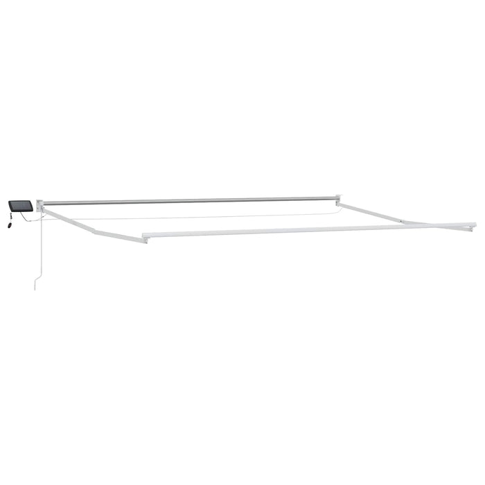 Cadru copertină retractabil electric Alb 4,5 × 3 m Aluminiu - WALTI WALTI