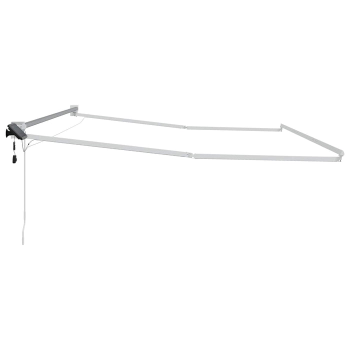 Cadru copertină retractabil electric Alb 4,5 × 3 m Aluminiu - WALTI WALTI