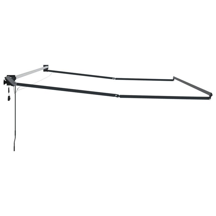 Cadru copertină retractabil electric Antracit 4 × 3 m Aluminiu - WALTI WALTI