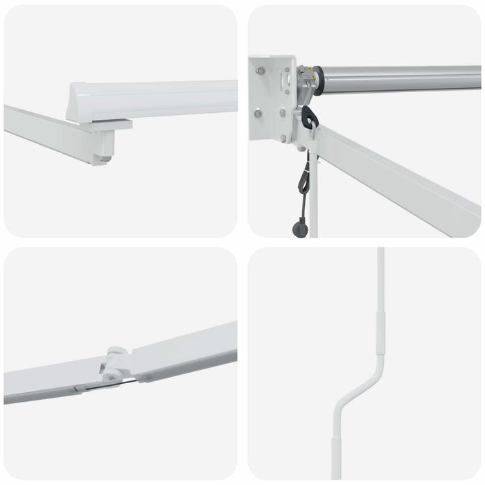 Cadru copertină retractabil electric Alb 4 x 2 m Aluminiu - WALTI WALTI