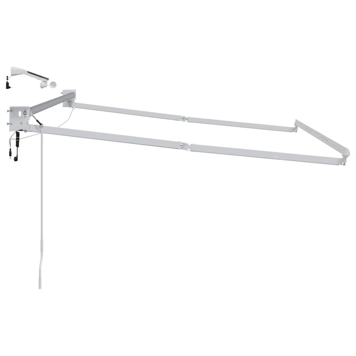 Cadru copertină retractabil electric Alb 3 x 2,5 m Aluminiu - WALTI WALTI