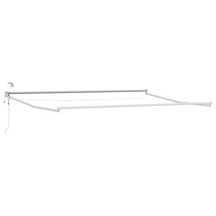 Cadru copertină retractabil electric Alb 4,5 × 3 m Aluminiu - WALTI WALTI
