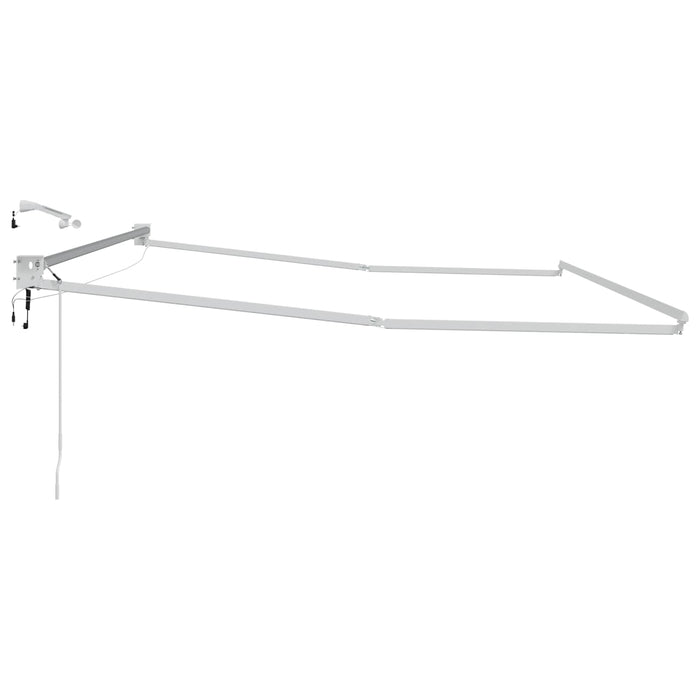Cadru copertină retractabil electric Alb 4,5 × 3 m Aluminiu - WALTI WALTI