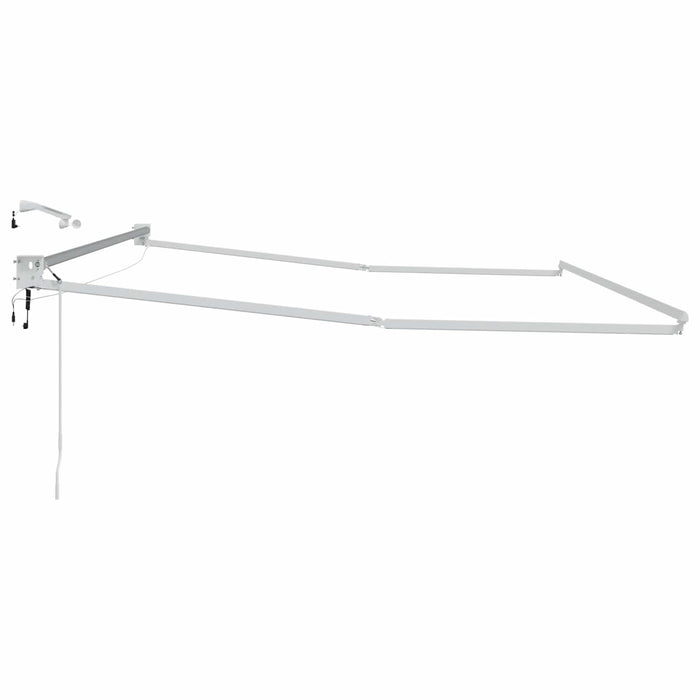 Cadru copertină retractabil electric Alb 5 x 3 m Aluminiu - WALTI WALTI