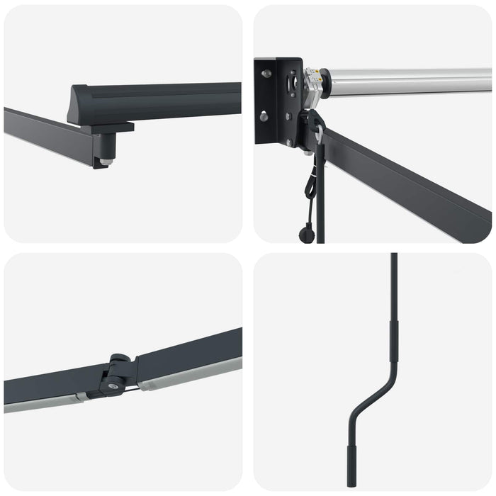 Cadru copertină retractabil electric Antracit 3,5 x 2,5 m - WALTI WALTI
