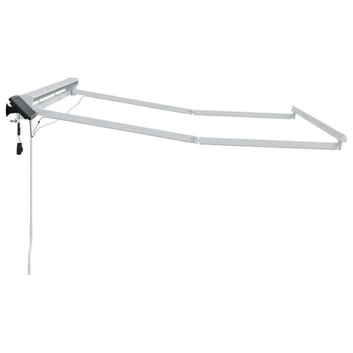 Cadru manual de marchiză cu LED-uri Alb 2,5 x 2 m Aluminiu - WALTI WALTI