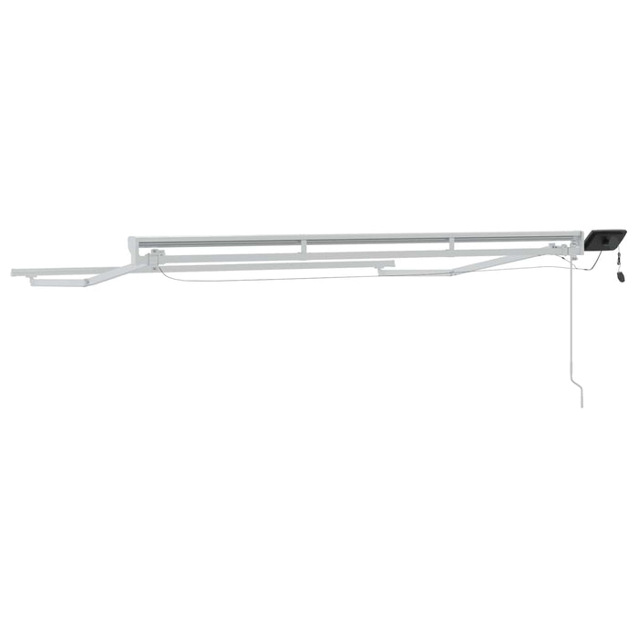 Cadru manual de marchiză cu LED-uri Alb 3,5 x 2 m Aluminiu - WALTI WALTI