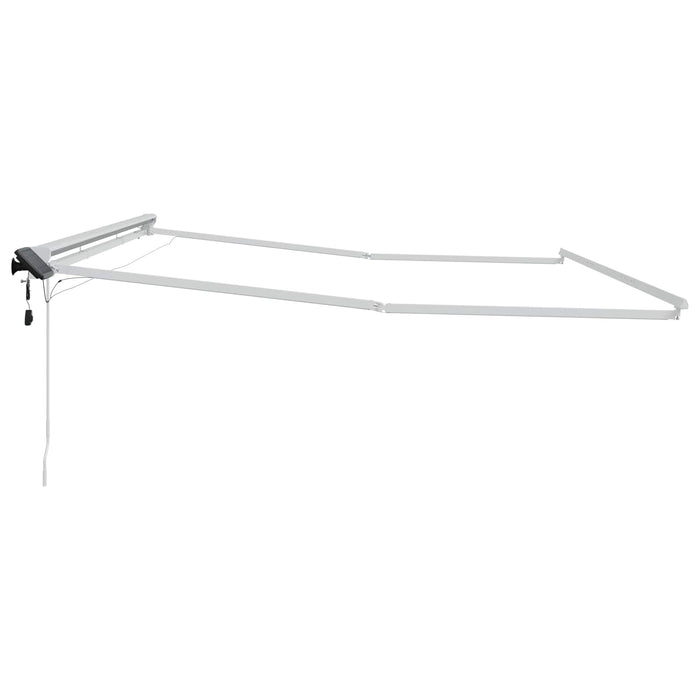 Cadru manual de marchiză cu LED-uri Alb 4 × 3,5 m Aluminiu - WALTI WALTI
