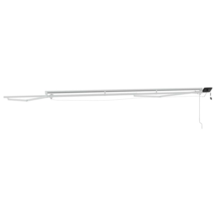Cadru manual de marchiză cu LED-uri Alb 5 × 3,5 m Aluminiu - WALTI WALTI