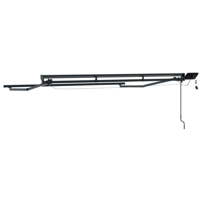 Cadru manual de marchiză cu LED-uri Antracit 3 x 2 m Aluminiu - WALTI WALTI