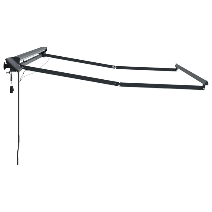 Cadru manual de marchiză cu LED-uri Antracit 3 x 2 m Aluminiu - WALTI WALTI