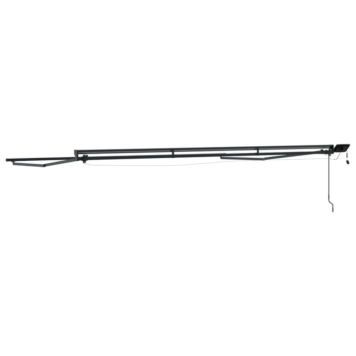 Cadru manual de marchiză cu LED-uri Antracit 4 × 3 m Aluminiu - WALTI WALTI