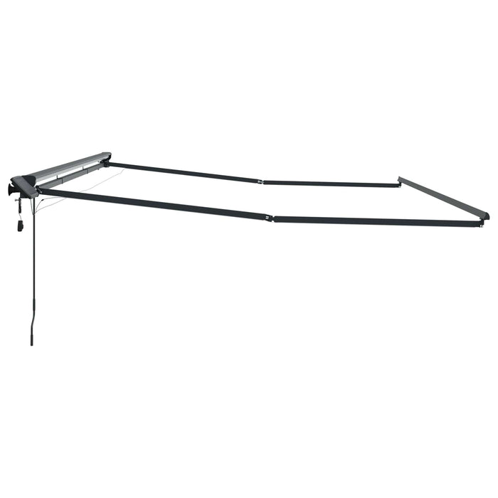 Cadru manual de marchiză cu LED-uri Antracit 4 × 3 m Aluminiu - WALTI WALTI