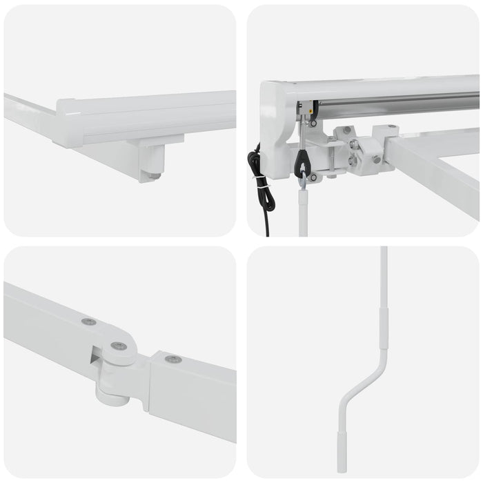 Cadru copertină retractabil electric Alb 3,5 x 2,5 m Oțel - WALTI WALTI