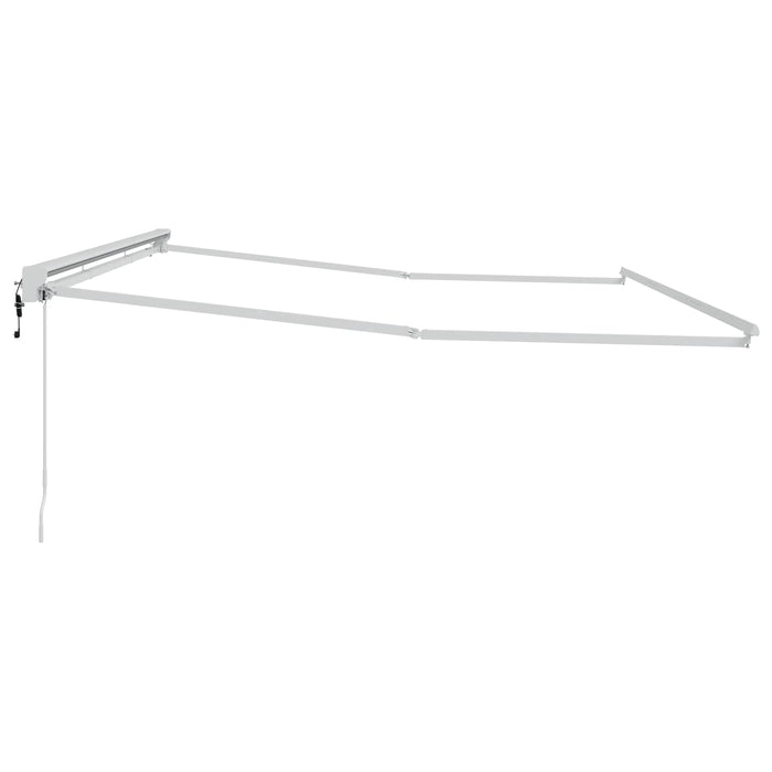 Cadru copertină retractabil electric Alb 4 × 3,5 m Oțel - WALTI WALTI