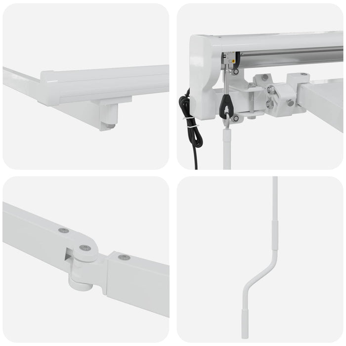 Cadru copertină retractabil electric Alb 5 × 3,5 m Oțel - WALTI WALTI