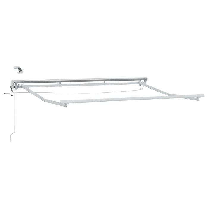 Cadru de copertină electrică cu LED-uri Alb 2,5 x 2 m Aluminiu - WALTI WALTI